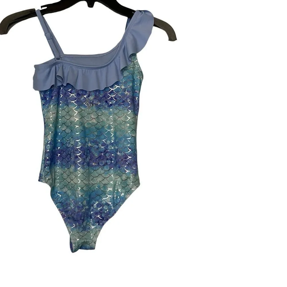 Justice Mermaid One Shoulder Swimsuit